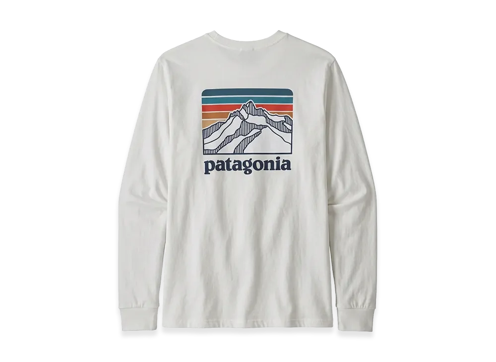 Patagonia L/S Line Logo Ridge Responsibili Tee "White"