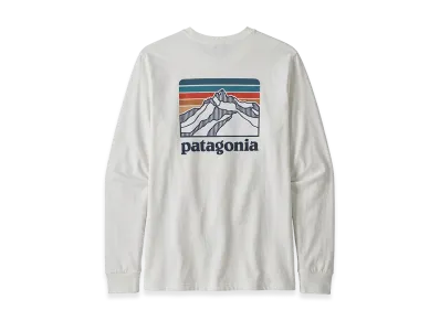 Patagonia L/S Line Logo Ridge Responsibili Tee "White"