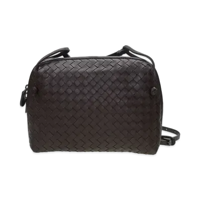 Bottega Veneta Lambskin Crossbody Bag "Brown"