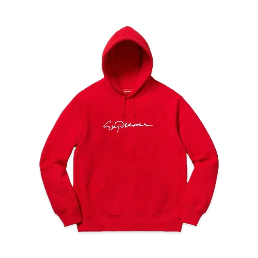 Supreme Classic Script Hooded Sweatshirt "Red"