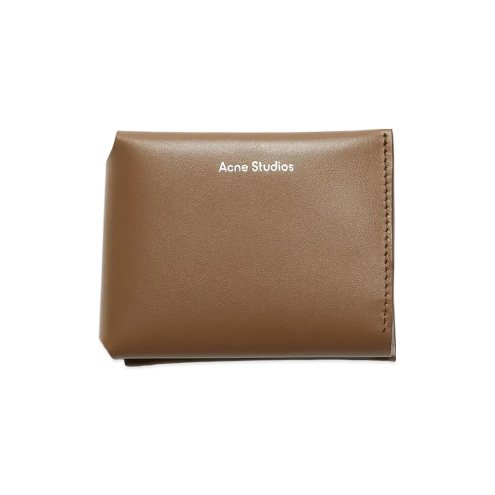 Acne Studios Leather Tri-Fold Wallet "Camel Brown"