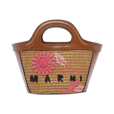 MARNI Women's Caramel Raffia Handbag "Brown"