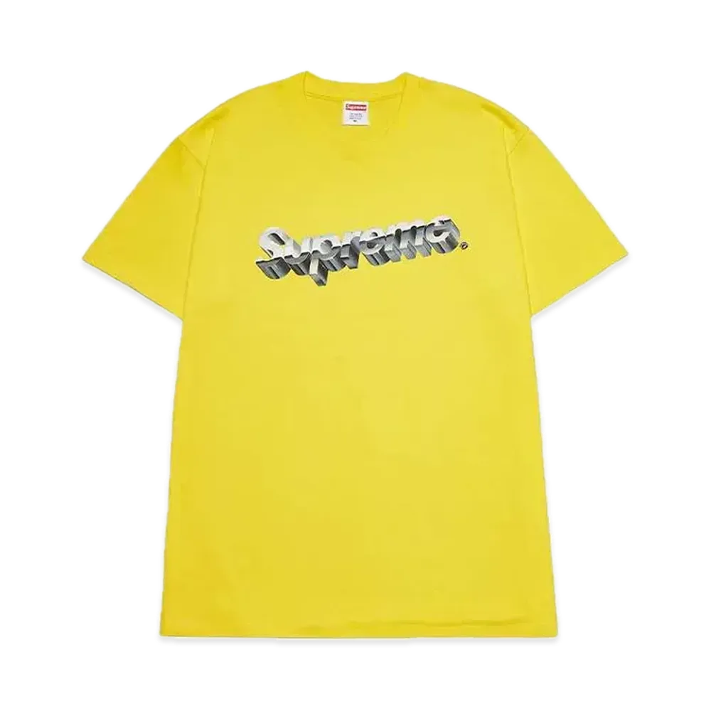 シュプリーム クローム ロゴ Tシャツ "イエロー"