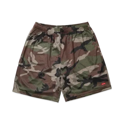 Supreme Small Box Baggy Mesh Short "Woodland Camo"