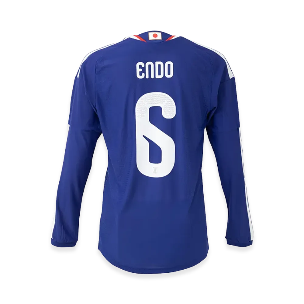 adidas Soccer Japan 2026 Home Authentic Long Sleeve Jersey #6 Wataru Endo "Japan Blue/Ash Blue"