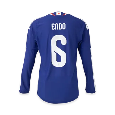adidas Soccer Japan 2026 Home Authentic Long Sleeve Jersey #6 Wataru Endo "Japan Blue/Ash Blue"
