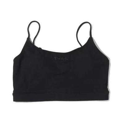 atmos pink x Guacamole Logo Embroidered Rib Cami Bra Top "Black"