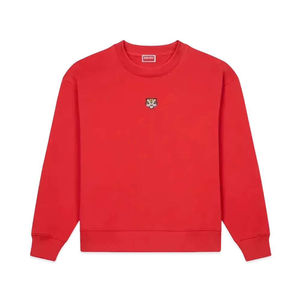KENZO 'LUCKY TIGER' Classic Embroidery Sweat "Cherry"