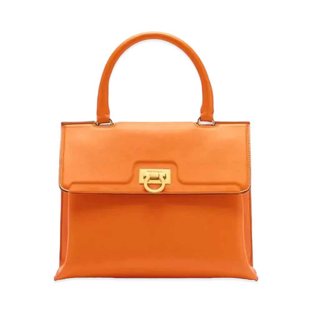 Salvatore Ferragamo Trifolio Top Handle (S) "Orange"