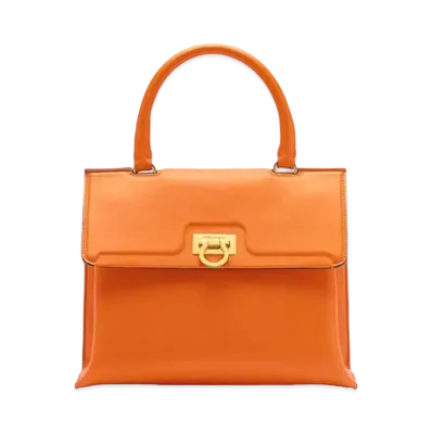 Salvatore Ferragamo Trifolio Top Handle (S) "Orange"