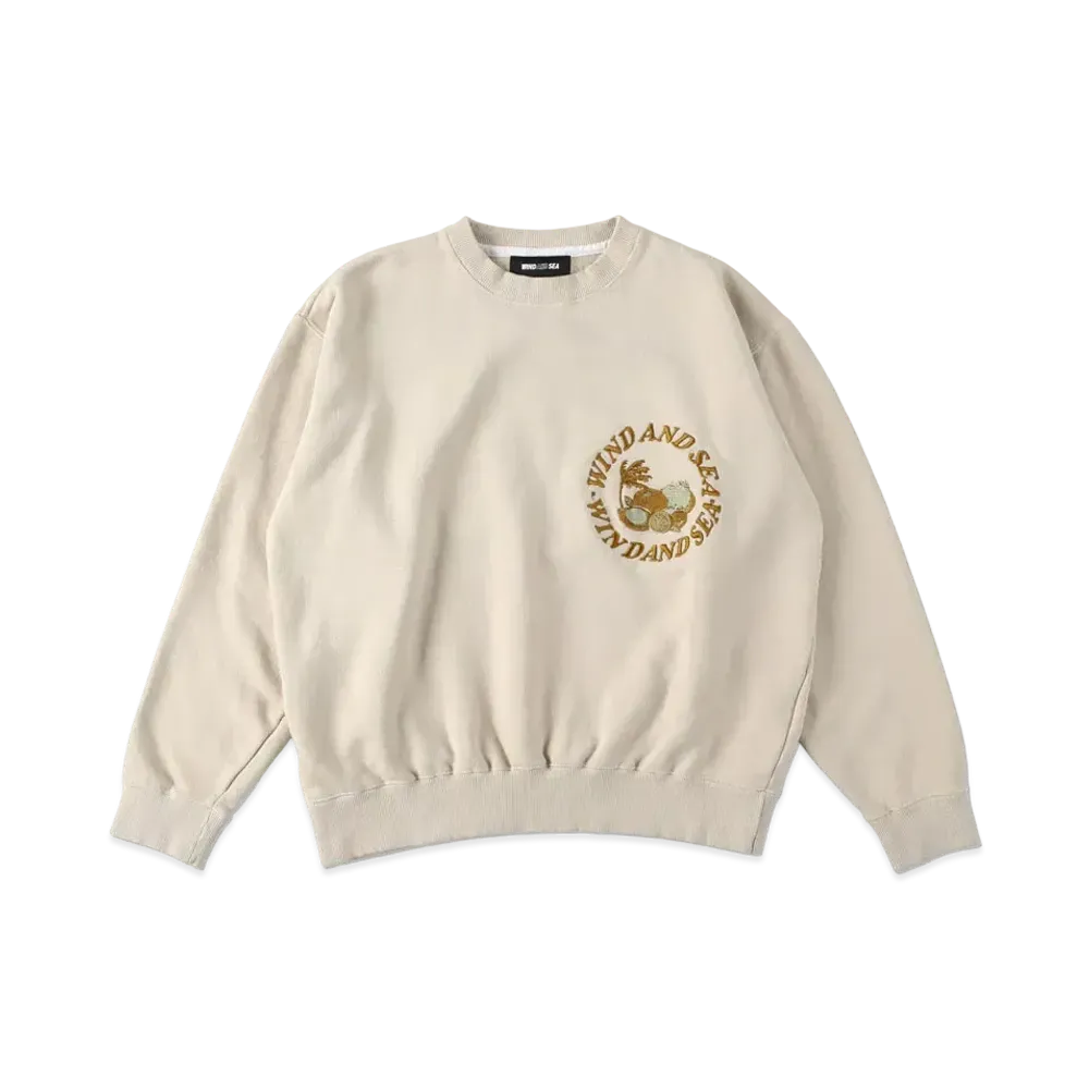 WIND AND SEA (SEA-ALIVE) CREW NECK "Beige"
