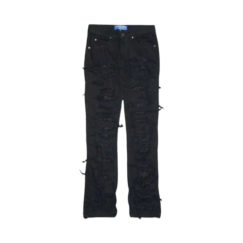 INNOCENCE NYC OVER DESTROY DENIM PANTS "BLACK"