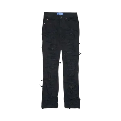 INNOCENCE NYC OVER DESTROY DENIM PANTS "BLACK"