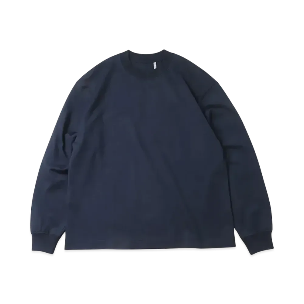 KAPTAIN SUNSHINE Suvin Supima Tube L/S Tee Heavy "Steel Navy"