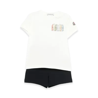 MONCLER Kids Jumpsuit "White/Black"