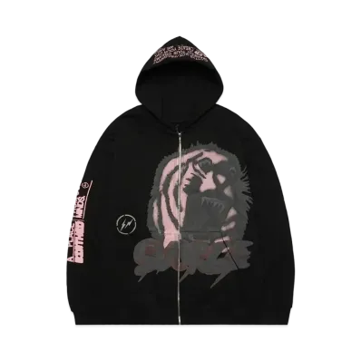 Travis Scott Cactus Jack For Fragment Sunrise Zip Up Hoodie "Gray"