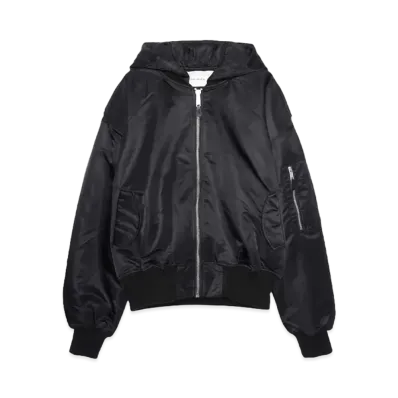 Entire Studios HOODED BROAD BOMBER "OIL"