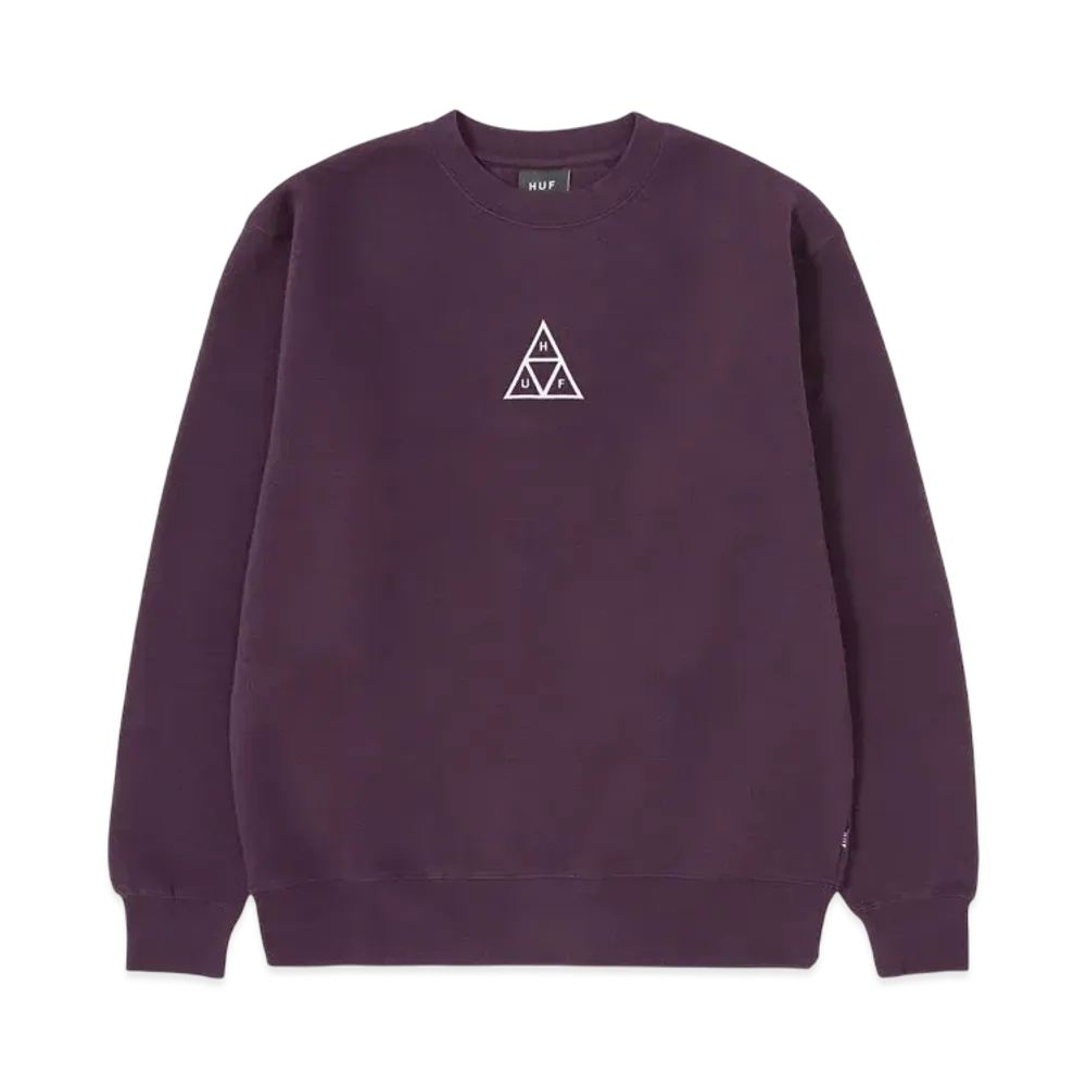 HUF Winter 24 Huf Set Triple Triangle Crewneck "Raisin"