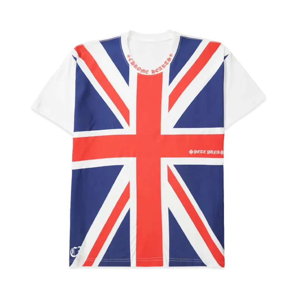 Chrome Hearts Union Jack Print Neck Logo T-shirt "White"
