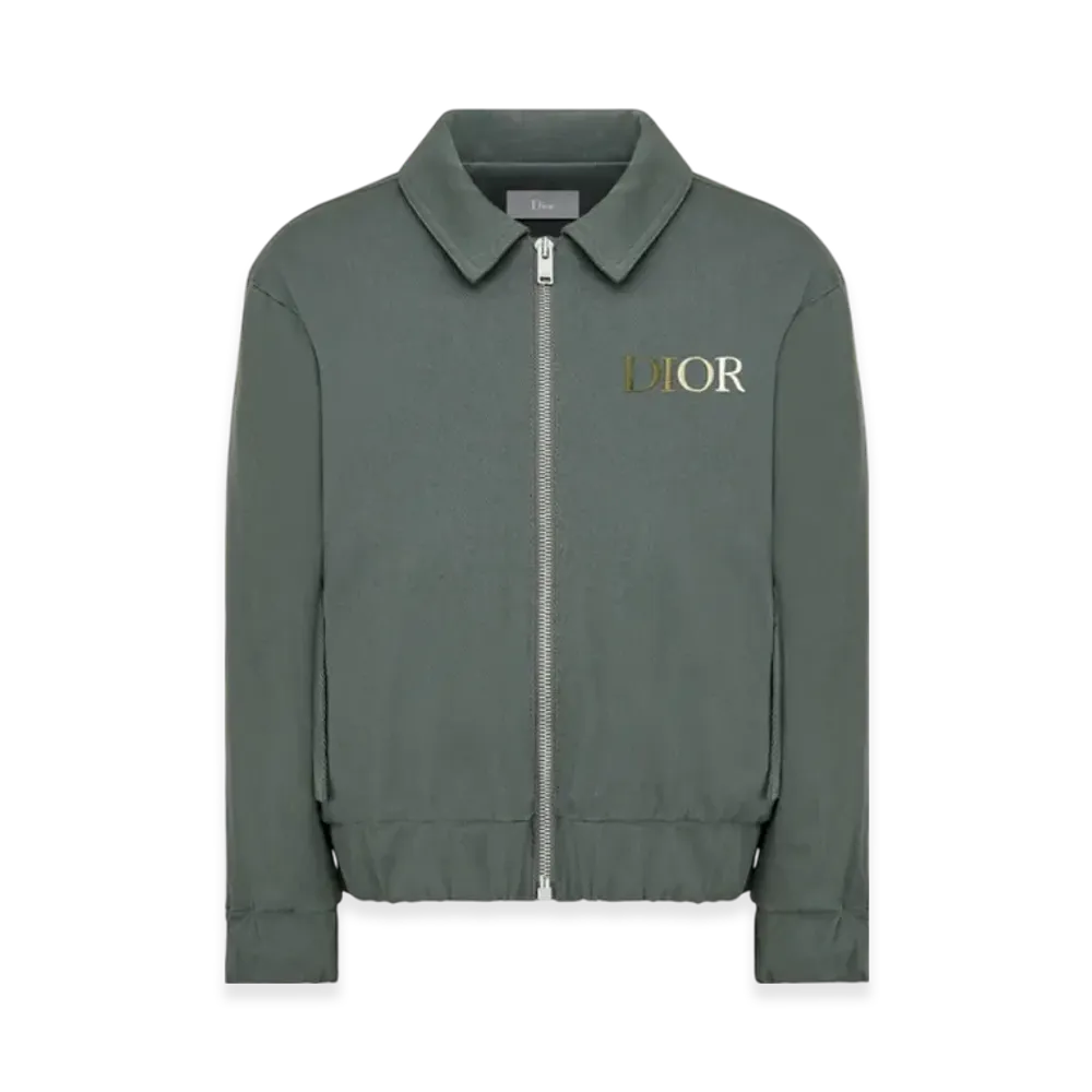Dior Kids Blouson Bomber Jacket Cotton Canvas "Khaki"