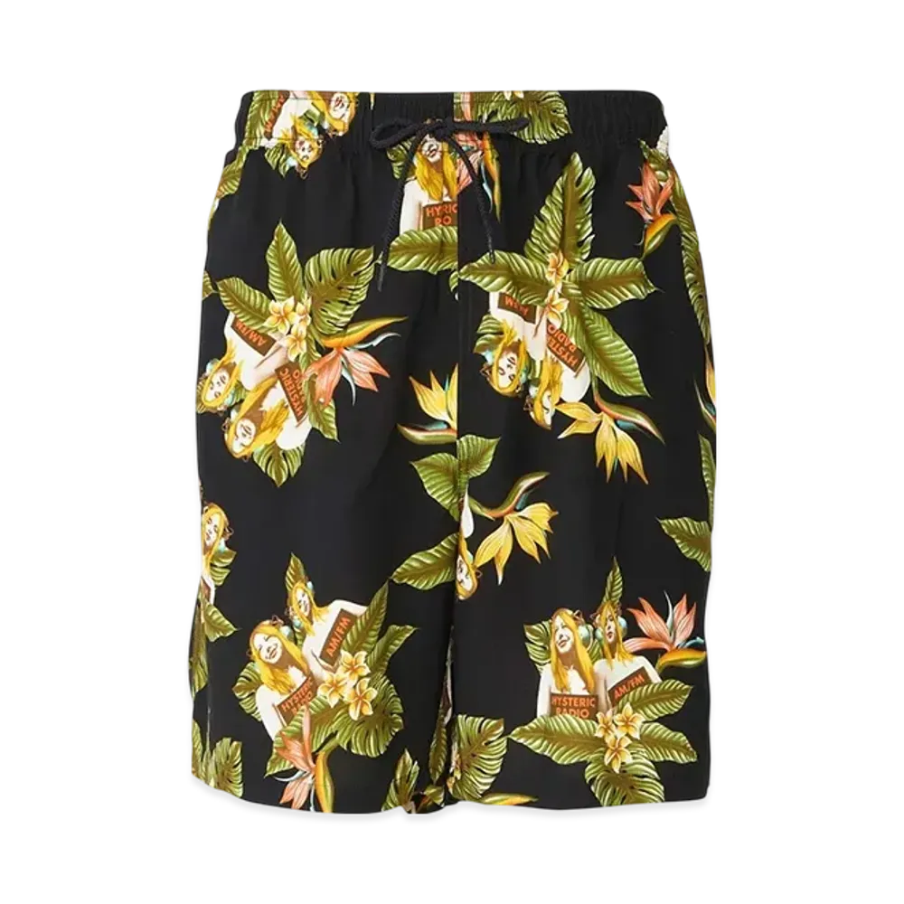 HYSTERIC GLAMOUR Tropic Channel Pattern Easy Shorts "Red"