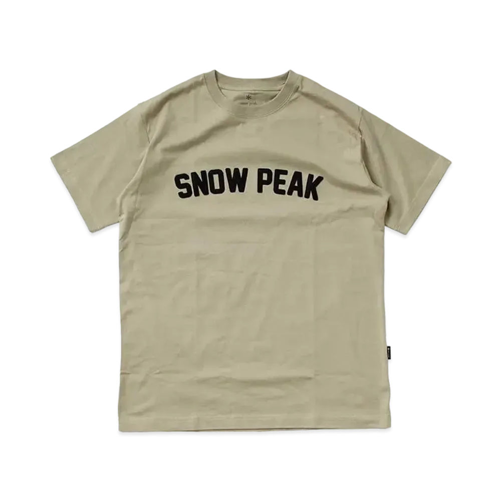snow peak Felt Logo T shirt "Beige"