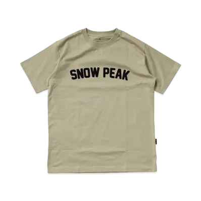 snow peak Felt Logo T shirt "Beige"
