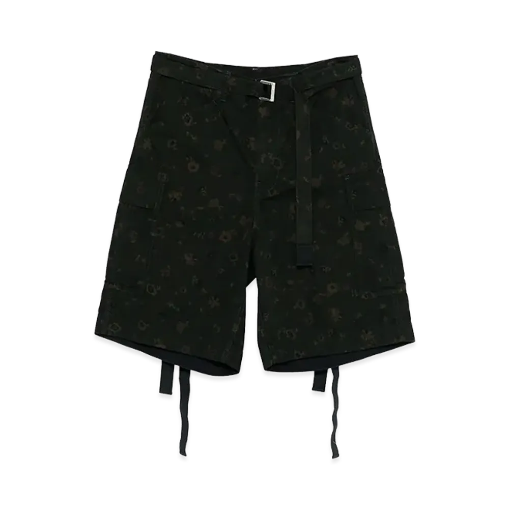 sacai Overdyed Floral Print Shorts "Green"