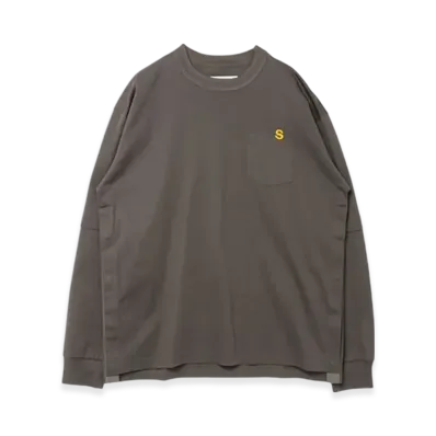 sacai S Cotton Jersey L/S T-Shirt "Charcoal Gray"