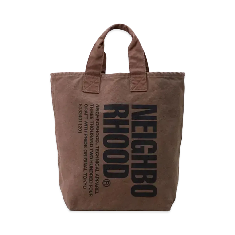 NEIGHBORHOOD Garment Dye Tote . CO "Brown"
