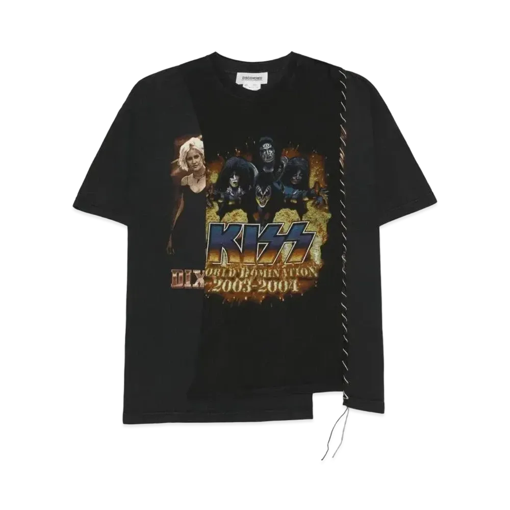 DISCOVERED I Black & WhiteStitch Band Tee HYPE DROP Exclusive "BLACK"