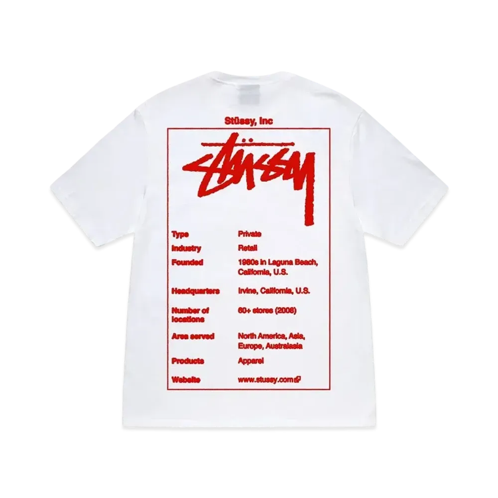 ステューシー ウィキ Tシャツ "ホワイト" 1904908