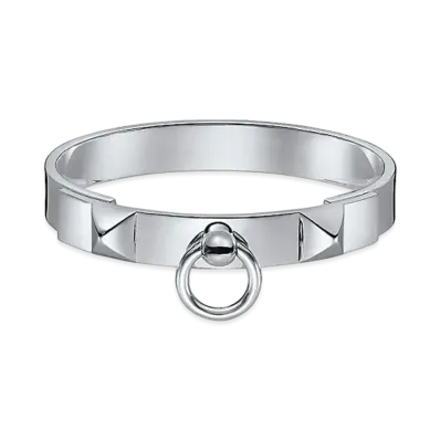 Hermes Collier De Chien Bracelet PM "Silver"