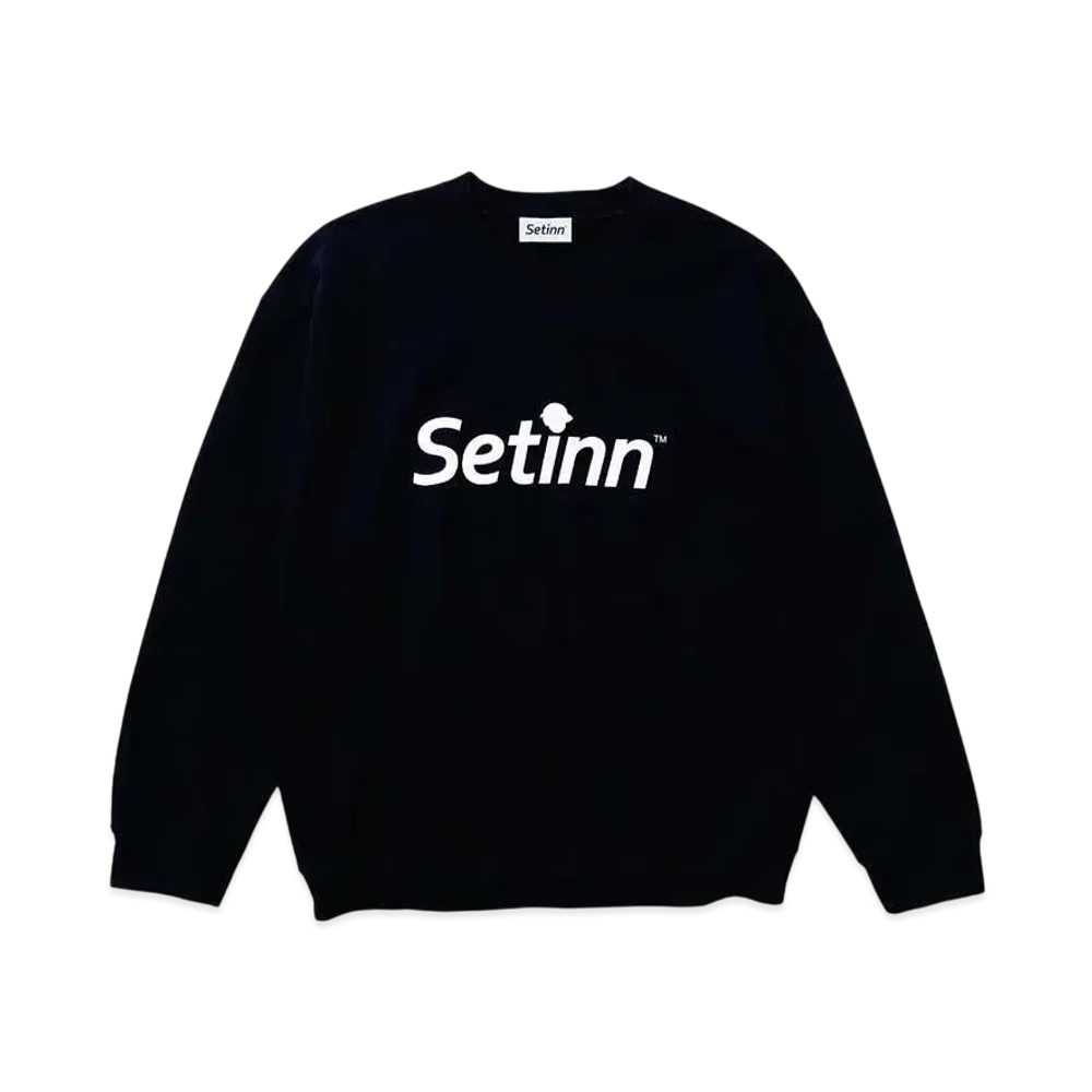Setinn x paperboy Crew Neck "Black"