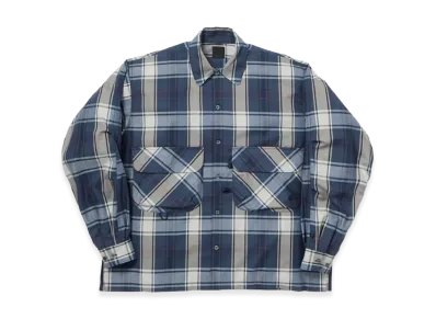 DAIWA PIER39 Women's Tech Sports Open Collar Shirt L/S Big Tartan "Navy"