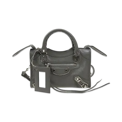 BALENCIAGA Handbag Lambskin "Gray"