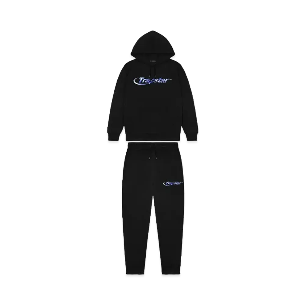 TRAPSTAR Hyperdrive Midnight Chrome Hooded Tracksuit "Black"