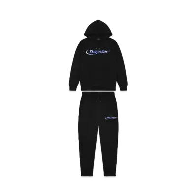 TRAPSTAR Hyperdrive Midnight Chrome Hooded Tracksuit "Black"