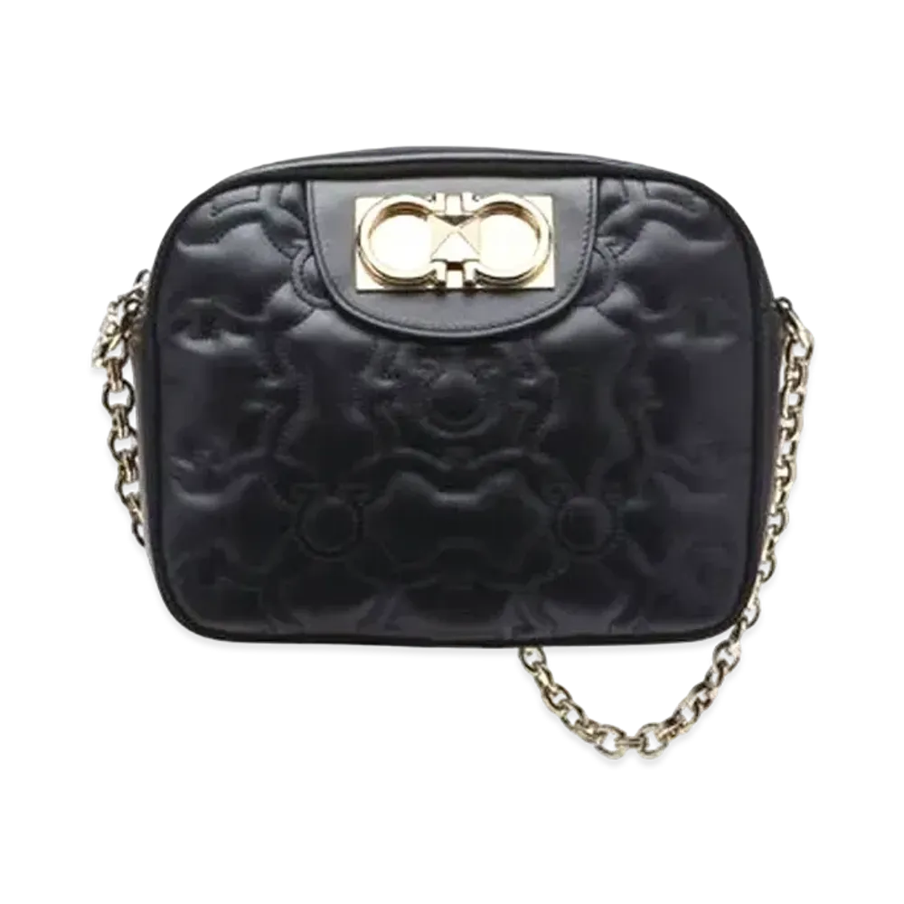 Salvatore Ferragamo Gancini Galore Camera Case "Black"