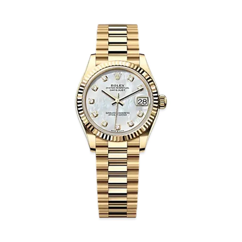 ROLEX Datejust 31mm Yellow Gold 278278 "White Mother-of-Pearl"