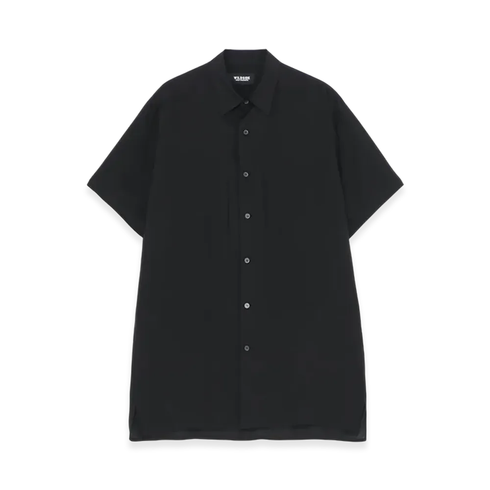 WILDSIDE YOHJI YAMAMOTO Cellulose Double Patch Pocket Short Sleeve Shirt "Black"
