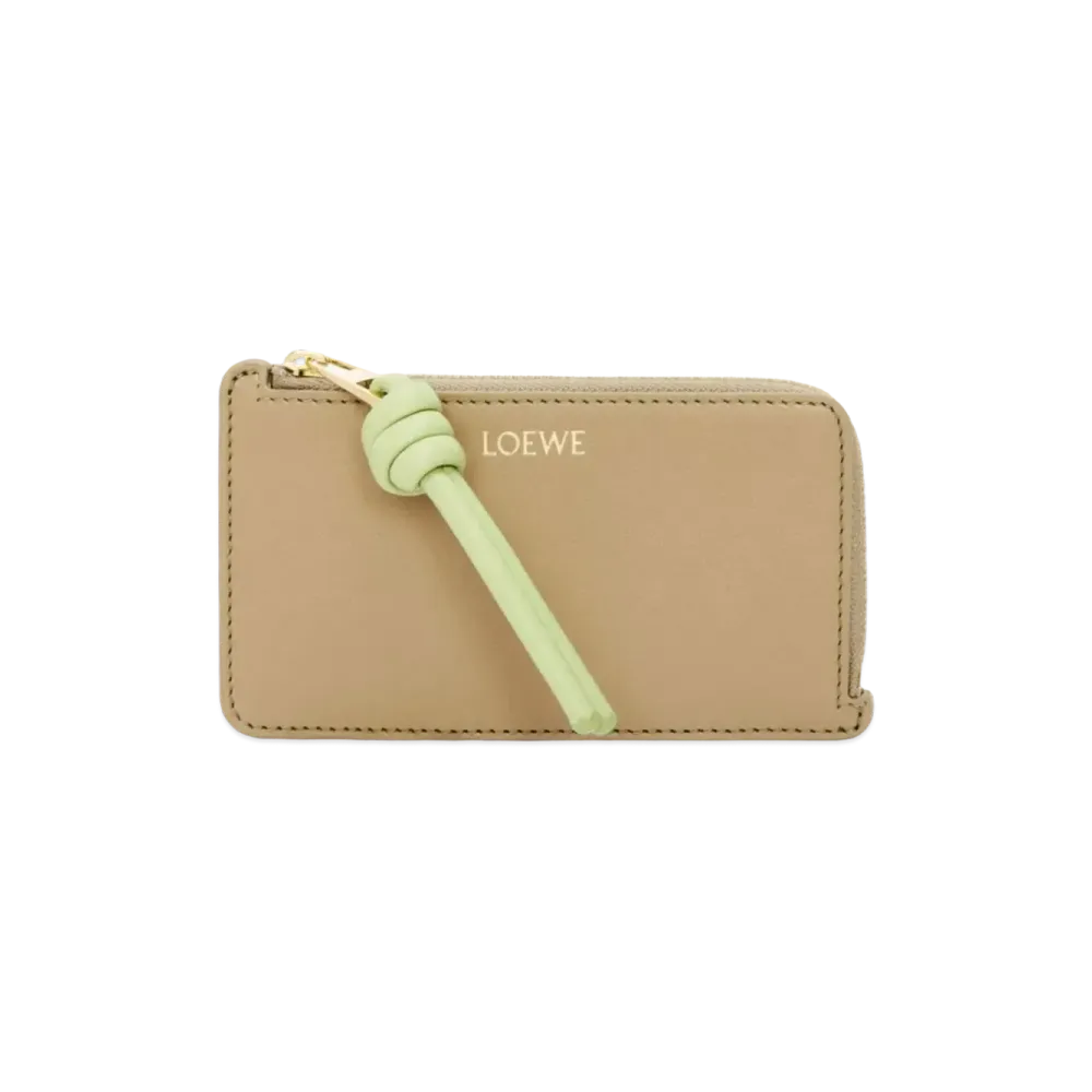 LOEWE Knotcoin Card Holder Shinina Pakaf "Clay Green/Lime Green"