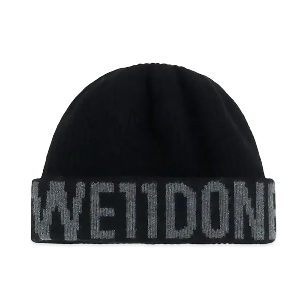 WE11DONE Jacquard Knit Beanie "Black"