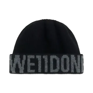 WE11DONE Jacquard Knit Beanie "Black"