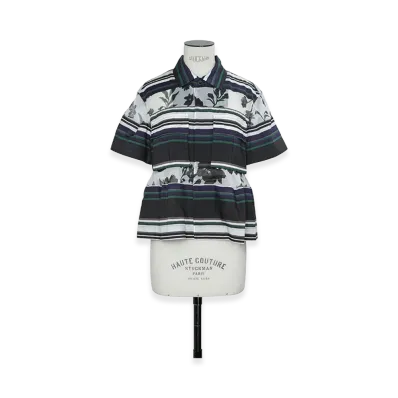sacai Women's Pattern Mix Shirt "White Multi"