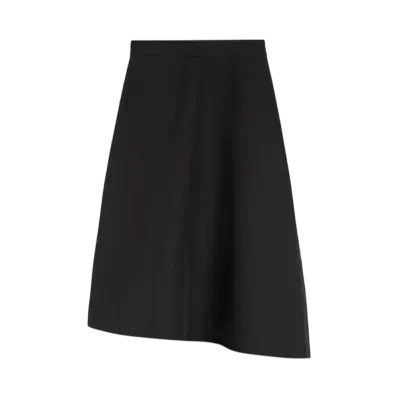 Jil Sander Women's Lightweight Cotton Asymmetrical Skirt "Black"