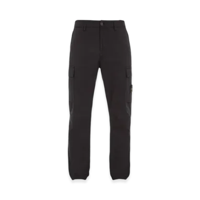 Stone Island 30410 Supima Cotton Twill Stretch-TC Regular Fit Cargo Pants - 24SS "Black"