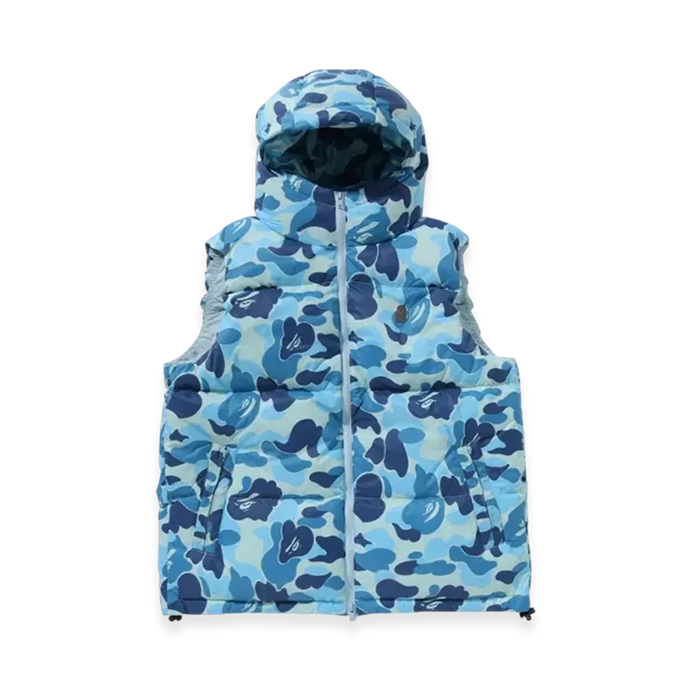 A BATHING APE ABC Camo Down Vest "Blue"