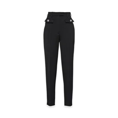 PRADA Women's Wool Sateen Pants "Black"