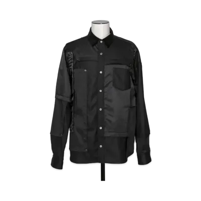 sacai Fabric Combo Shirt "Black"